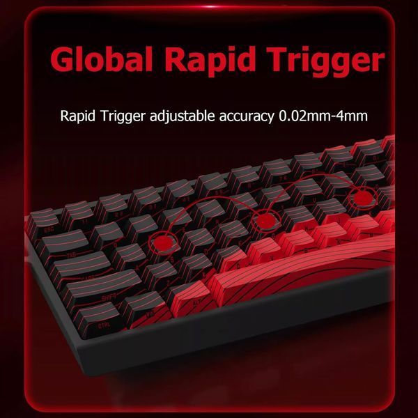 Ігрова механічна клавіатура MADLIONS MAD 60 HE біла RGB 8000 Гц USB Type-C Anti-Ghosting N-Key Rollover 2111394221 фото