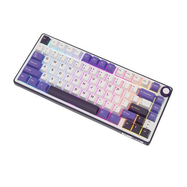 Механічна ігрова клавіатура RK Royal Kludge R75 фіолетова 75% RGB Type-C Hot-Swap 2111394236 фото