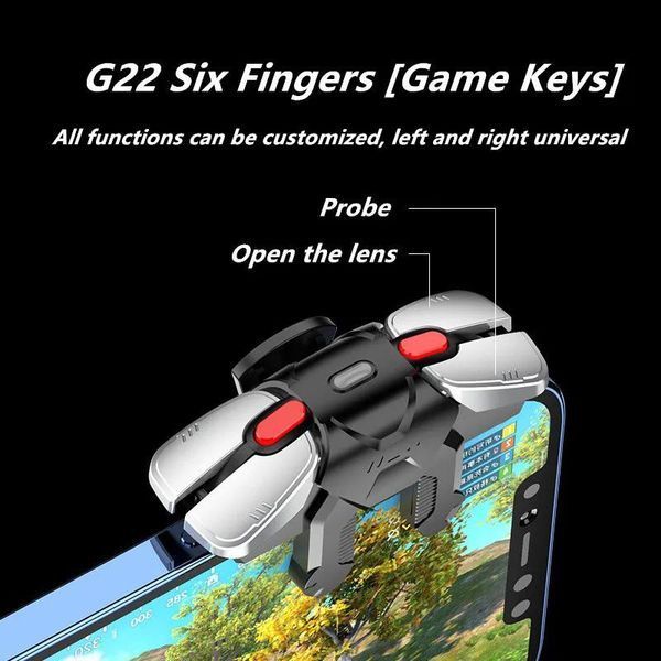 Триггеры с макросом для игры на мобильном телефоне/смартфоне G22 Черные 2210193585 фото