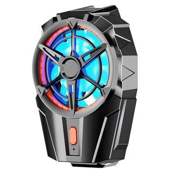 Кулер ігровий охолодження телефону вентилятор для смартфона X52 з RGB підсвіткою та акумулятором на 300 мАг 1975220945 фото