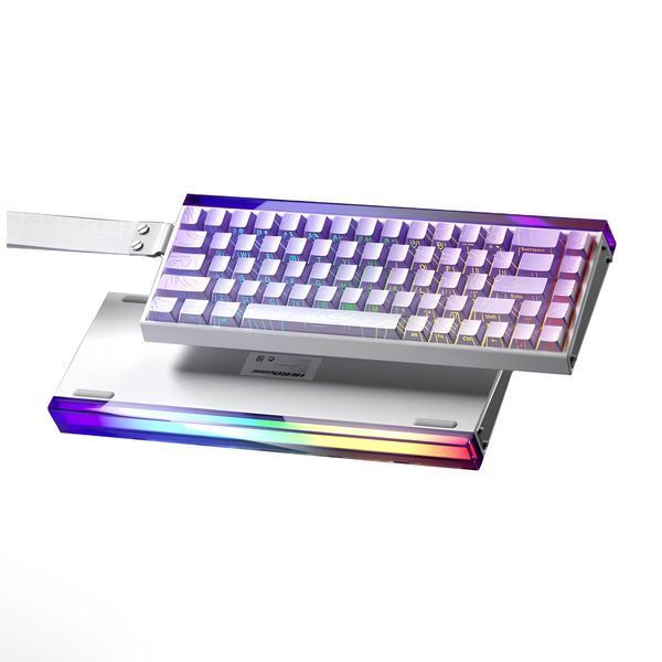Магнітна ігрова клавіатура AULA HERO 68HE фіолетова Magnetic Switch RGB Type-C 2111394222 фото