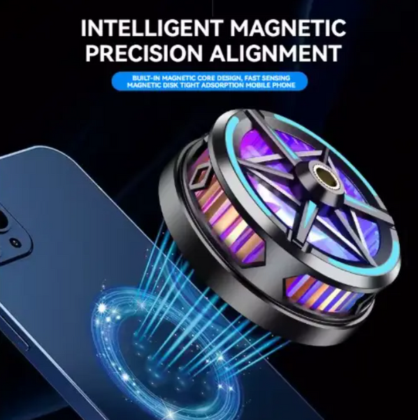 Кулер магнитный вентилятор для телефона S6 с RGB-подсветкой охладитель для смартфона 197512094521 фото