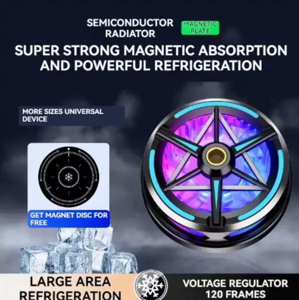 Кулер магнитный вентилятор для телефона S6 с RGB-подсветкой охладитель для смартфона 197512094521 фото