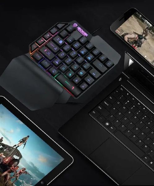 Клавіатура дротова ігрова Sundy PUBG Mobile Keyboard G01 USB Black з підсвічуванням 2035185443 фото