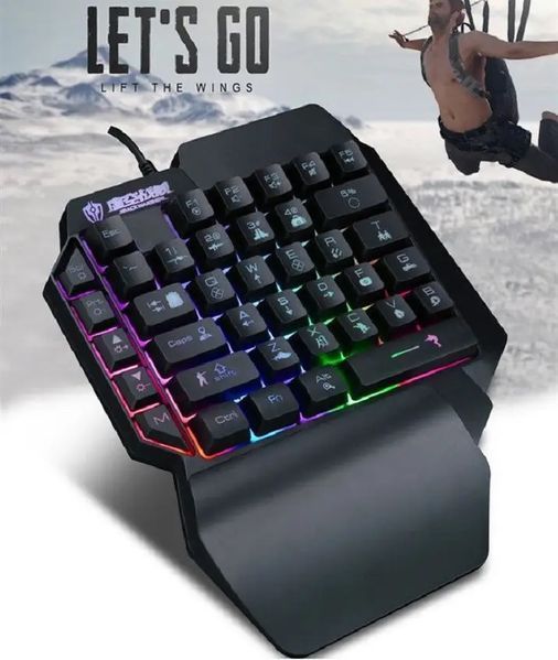 Клавіатура дротова ігрова Sundy PUBG Mobile Keyboard G01 USB Black з підсвічуванням 2035185443 фото
