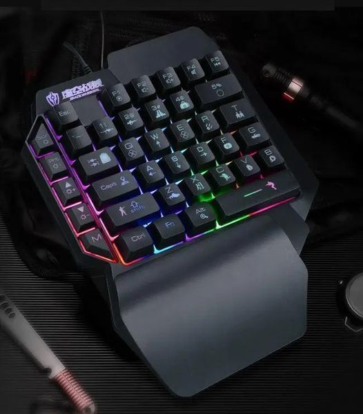 Клавіатура дротова ігрова Sundy PUBG Mobile Keyboard G01 USB Black з підсвічуванням 2035185443 фото