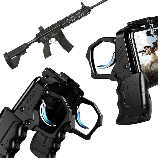 Беспроводной механический геймпад джойстик с пистолетными ручками K21 черный для игры на телефон Standoff 2 1684521078 фото