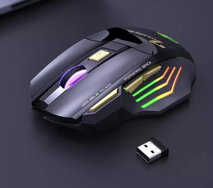 Миша бездротова, безшумна ігрова iMICE X7 з акумулятором та підсвічуванням 2.4 gHz+Bluetooth 2035185451 фото