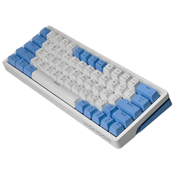 Бездротова ігрова механічна клавіатура Kondor Starlight PRO блакитна Hot-Swap RGB Type-C Bluetooth  2111394224 фото