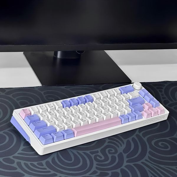Механічна ігрова клавіатура Kondor Moonlight фіолетова Switch Hot-Swap RGB Roller Type-C 2111394225 фото
