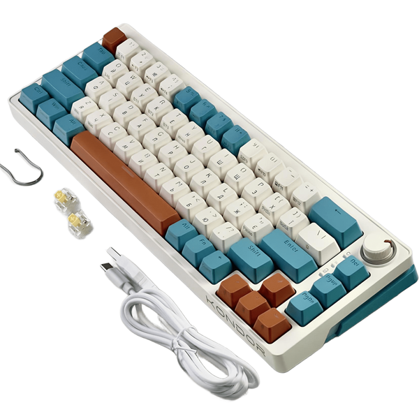 Бездротова механічна ігрова клавіатура Kondor Moonlight PRO зелена Hot-Swap RGB Roller Type-C Bluetooth 2111394226 фото