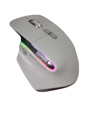 Мышь беспроводная, бесшумная игровая Gamous M10 White с аккумулятором и подсветкой 2.4 gHz+Bluetooth 2035185460 фото