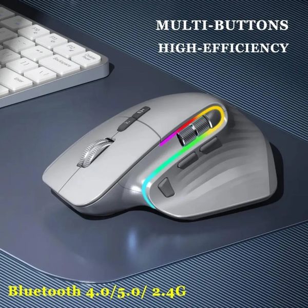 Миша бездротова, безшумна ігрова Gamous M10 White з акумулятором та підсвічуванням 2.4 gHz+Bluetooth 2035185460 фото