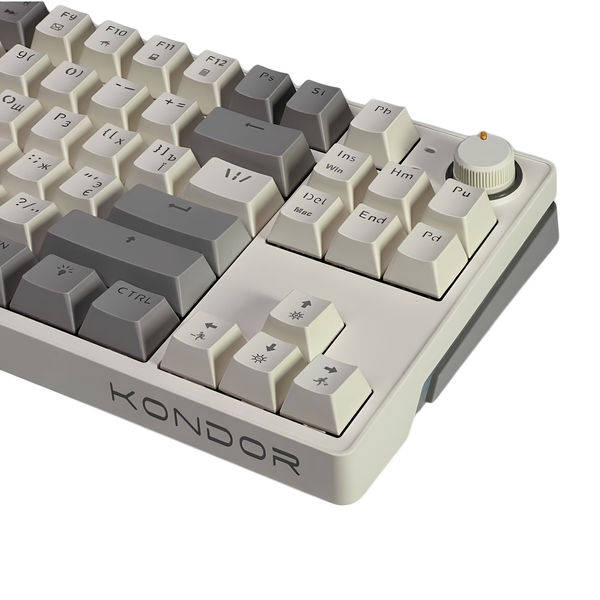 Игровая механическая клавиатура Kondor Orion серая TKL Hot-Swap RGB Roller Type-C Anti-Ghosting N-Key 2111394228 фото