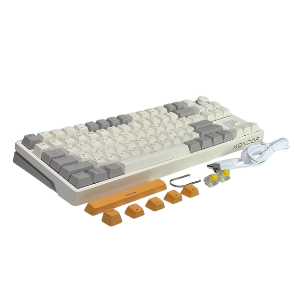 Игровая механическая клавиатура Kondor Orion серая TKL Hot-Swap RGB Roller Type-C Anti-Ghosting N-Key 2111394228 фото