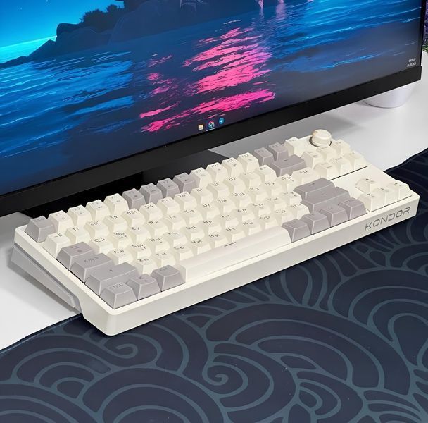 Игровая механическая клавиатура Kondor Orion серая TKL Hot-Swap RGB Roller Type-C Anti-Ghosting N-Key 2111394228 фото