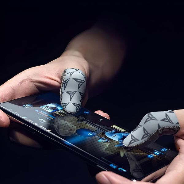 Напальчники Flydigi P1 Lite для ігор на телефоні та планшеті сірі 14% зі срібним волокном &ndash; 2 шт 1565121791 фото