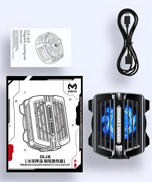 Магнітний напівпровідниковий кулер-радіатор (вентилятор) для смартфона MEMO CX12 Black 1975520978 фото