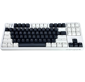 Механічна ігрова клавіатура Kondor Orion Lite чорно-біла TKL Hot-Swap Rainbow LED Type-C Anti-Ghosting N-Key 2111394231 фото