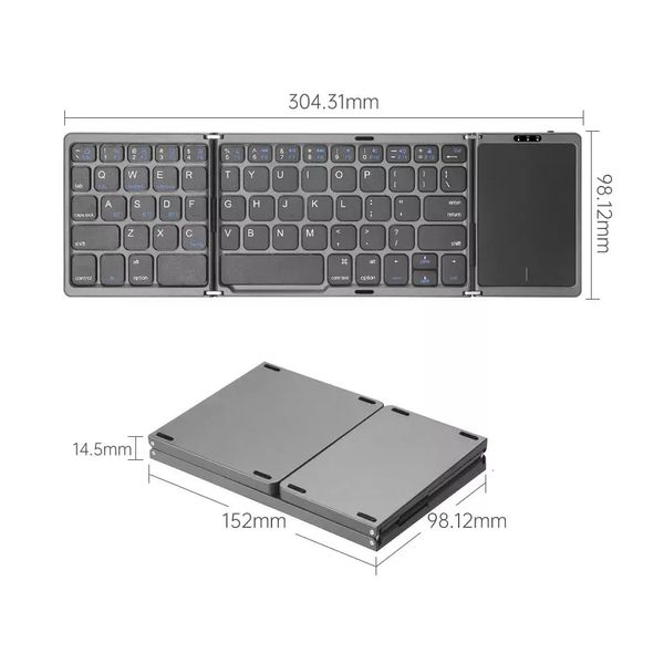 Беспроводная складная клавиатура Sundy Gforse IQ – 77 с сенсорной панелью 2111394215 фото