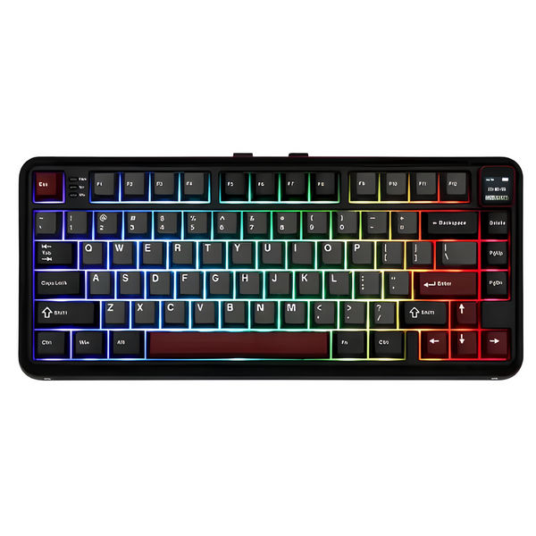 Беспроводная механическая клавиатура MechLands Vibe75 V2 чёрная 75% RGB Hot-Swap с дисплеем Bluetooth 2111394217 фото