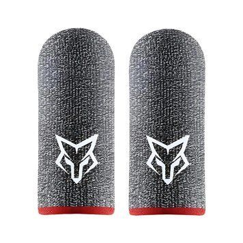 Напальчники Sarafox v2 Nylon Fiber для ігор на телефоні та планшеті сірі з червоним манжетом &ndash; 2 шт 1865521944 фото