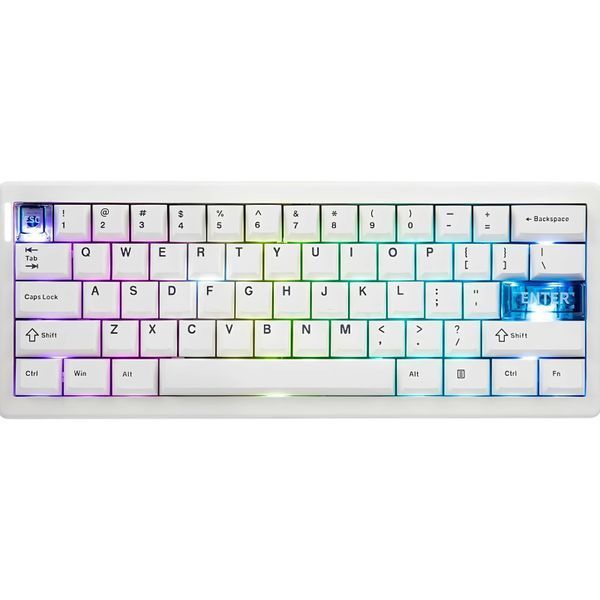 Механічна бездротова ігрова клавіатура CIDOO QK61 v2 біла 60% RGB підсвітка Hot-Swap Type-C Bluetooth 2111394218 фото